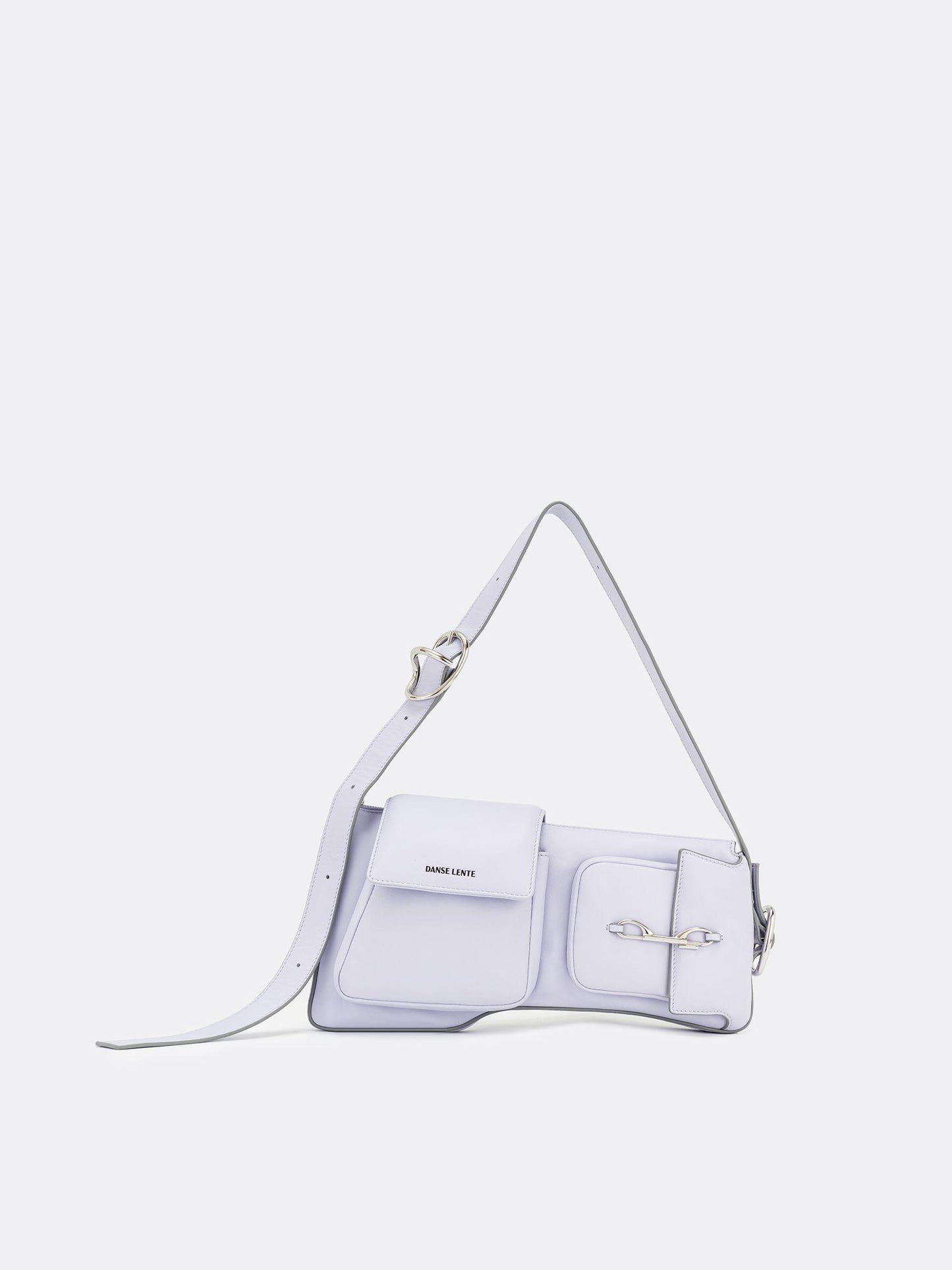 Duo Pocket Cotton Padded Shoulder Bag - Purple Heather