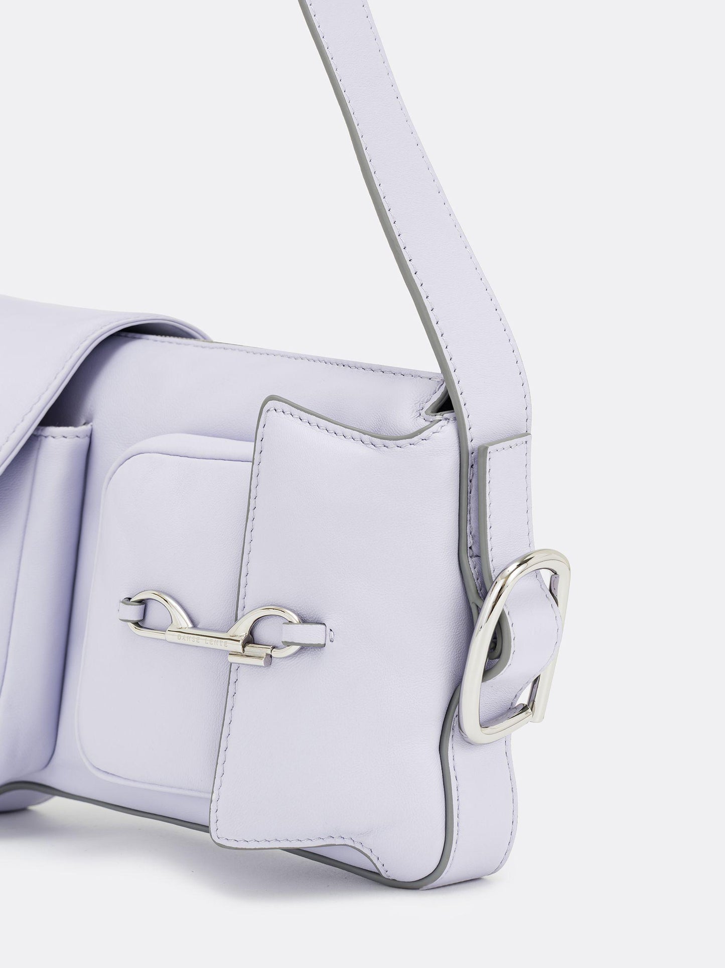 Duo Pocket Cotton Padded Shoulder Bag - Purple Heather