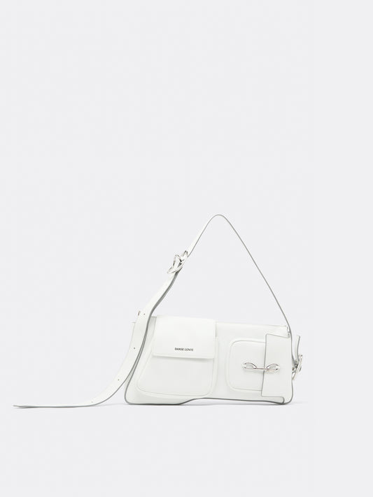 Duo Pocket Shoulder Bag - White